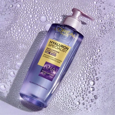 ژل شستشوی صورت هیالورونیک اسید لورآل مدل Loreal Hyaluron Specialist